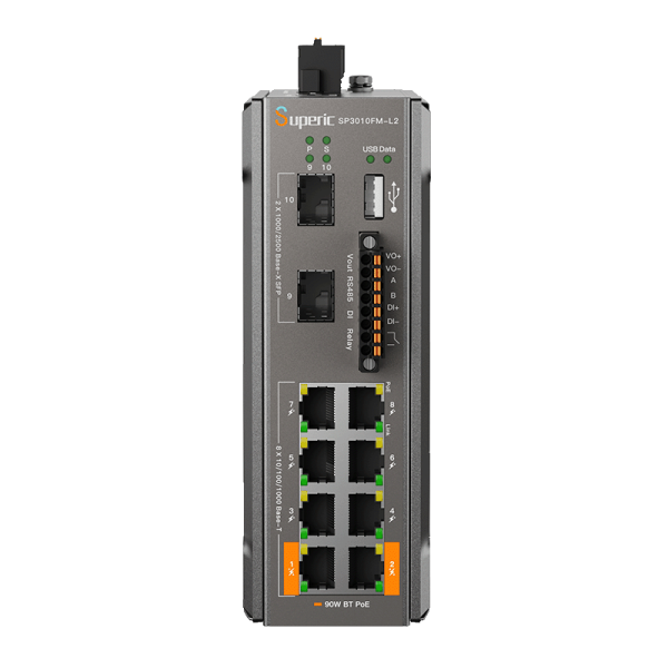 WI-TEK Superic SP3010FM-L2 v3, промышленный коммутатор